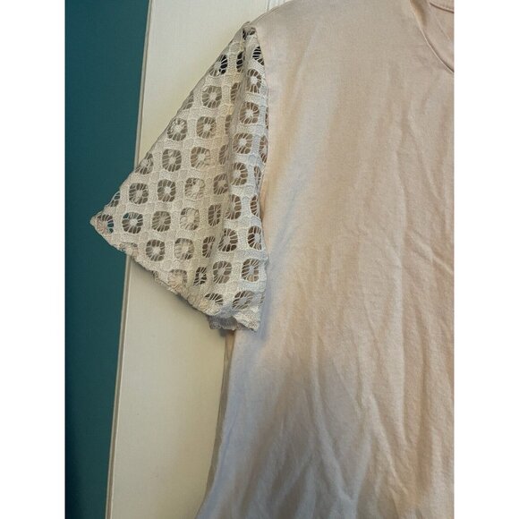 maette blush pink short sleeve top Small‎ - Picture 4 of 6